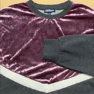 Grey and purple pullover